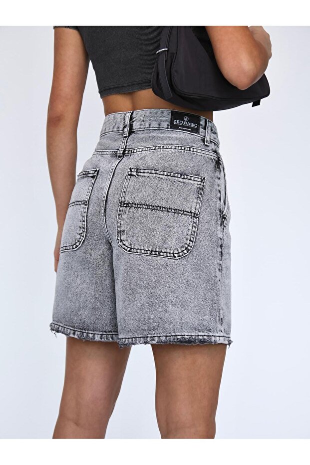 KADIN SORT MİNİ BUZ MAVİ - 3