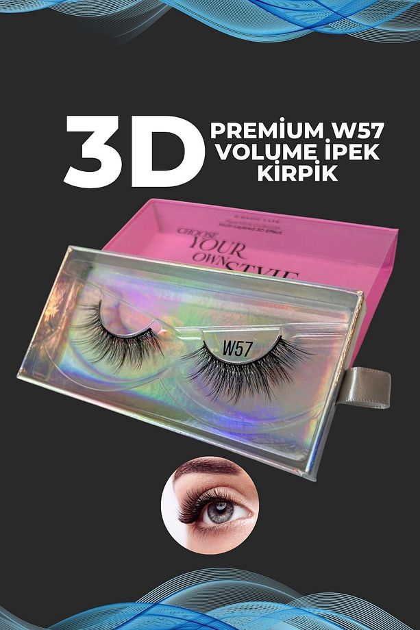 Premium Tekrar Kullanılabilir Takma Kirpik Ultra Yumuşak - Model W57 - 6