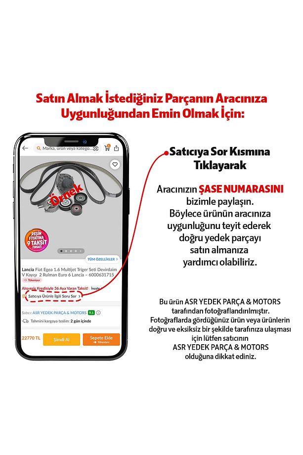 Fiat Egea 1.6 Multijet Triger Seti Devirdaim V Kayışı  2 Rulman Euro 6 Lancia – 6000631715 - 8