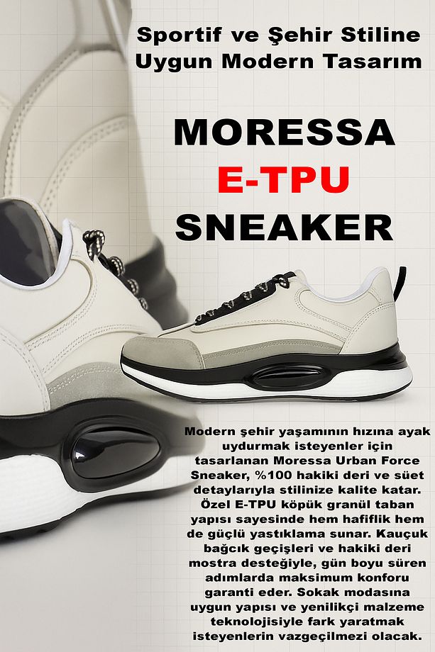 Erkek Hakiki Deri Sneaker & E-TPU Tabanlı Spor Ayakkabı - 1