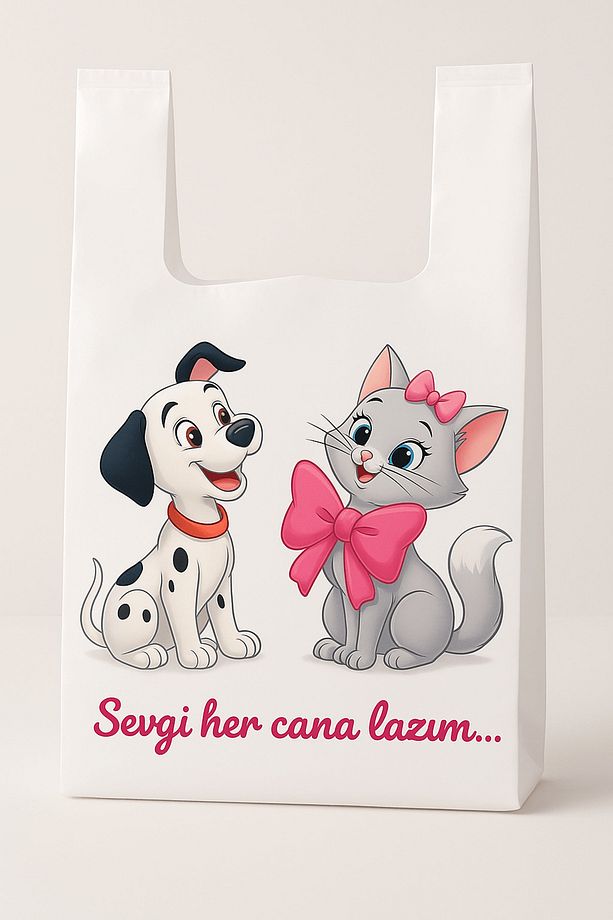 Sevimli Dostlar Atlet Tipi Bio Poşet (22x40 cm) - 1