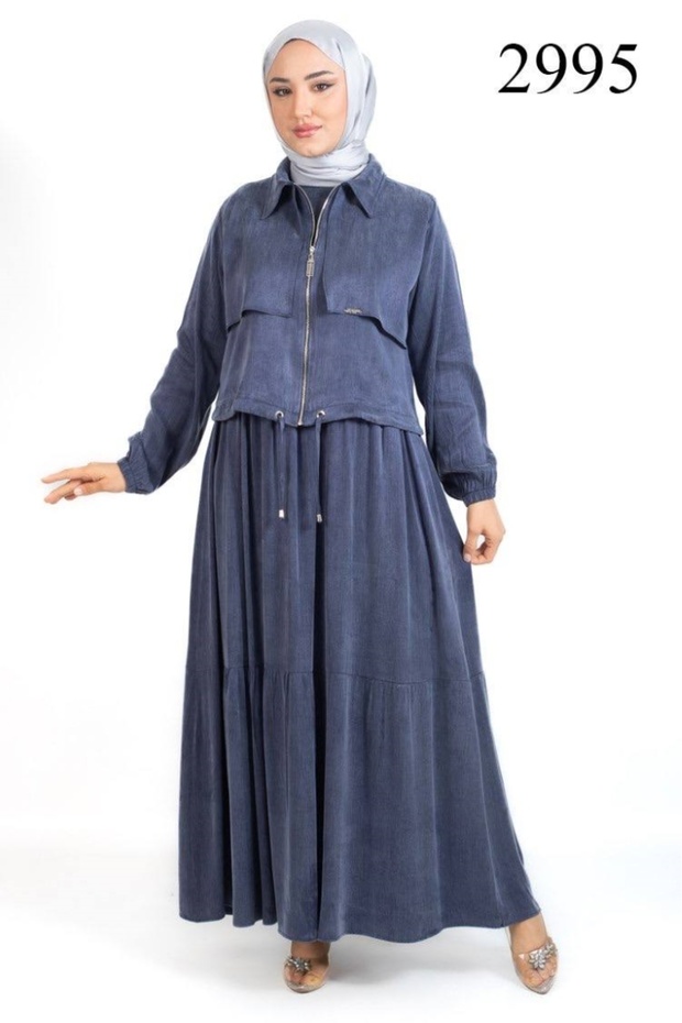 BAMBU İPEK CUPRA KROPLU ELBİSELİTAKIM - 1