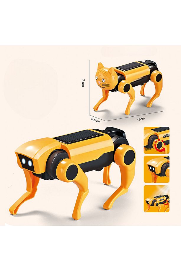 Güneş Enerjili Köpek Robot Yapım Seti, Yürüyen Robot Köpek, Çocuklar İçin Robot Yapım Seti - 3