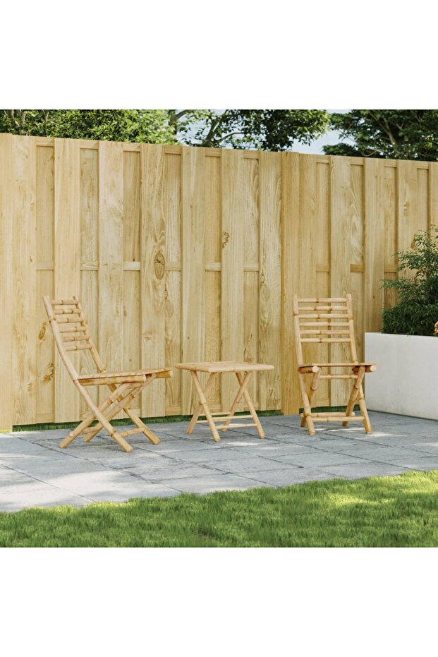 Folding Garden Chairs 2 pcs 43x54x88 cm Bamboo