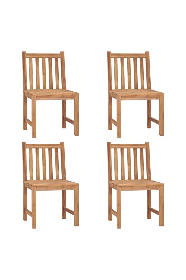 Garden Chairs 4 pcs Solid Teak Wood
