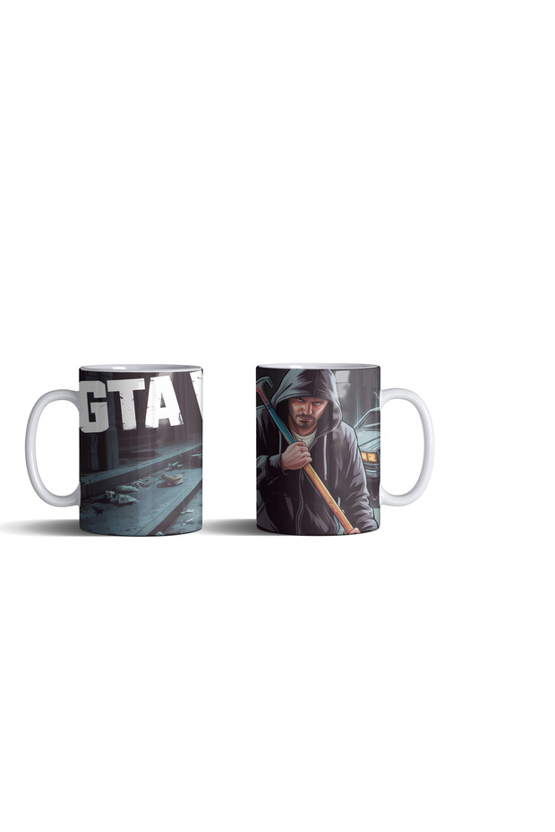 كوب قهوة بتصميم لعبة GTA Grand Theft Auto 6، 11 أونصة