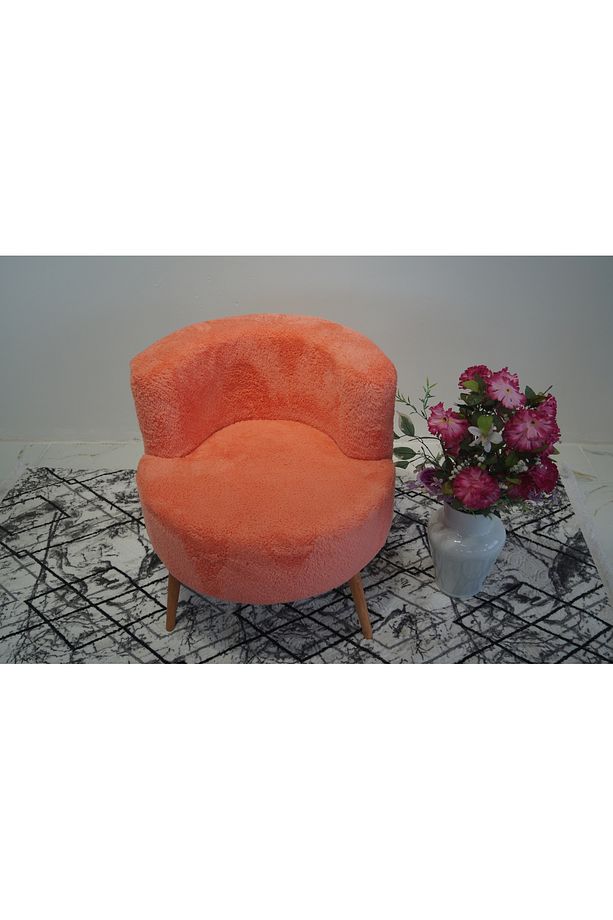 Turuncu Teddy Tek kişilik Berjer (SALON, BALKON, OFİS) - 1