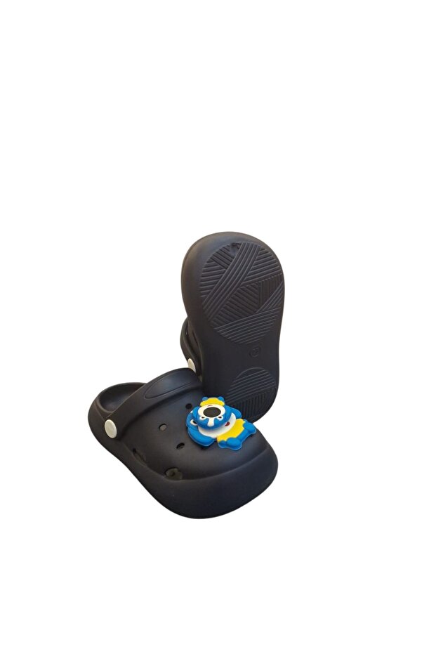 Children's Sabo Slippers with Ruffle Dog Figure