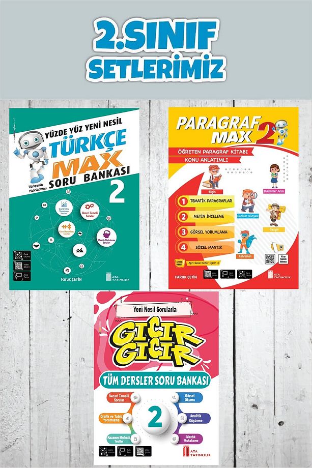 2.Sınıf Yüzde Yüz Yeni Nesil Türkçe Max+Paragraf Max Konu Anlatımlı+Gıcır Gıcır Denenmiş 7 li Deneme - 1