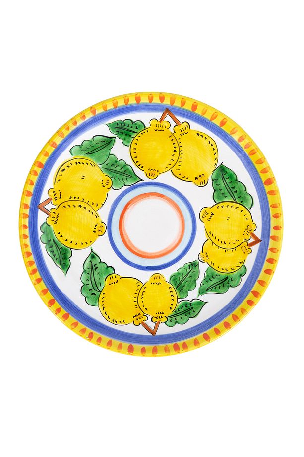 Sicilian Lemon Collection Handmade Seramik Yemek Tabağı - 2