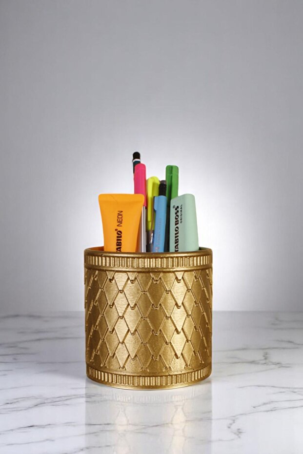 Pen Holder Desk Pen Holder Organizer Pen Holder Gold Color Model 87