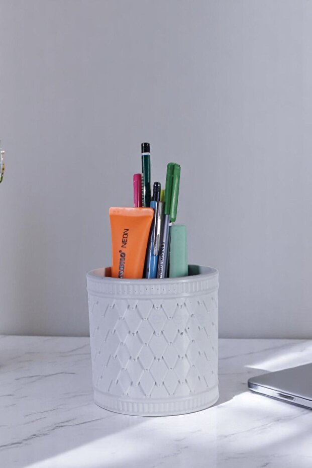 Pen Holder Desk Pen Holder Organizer Pen Holder White Color Model 87
