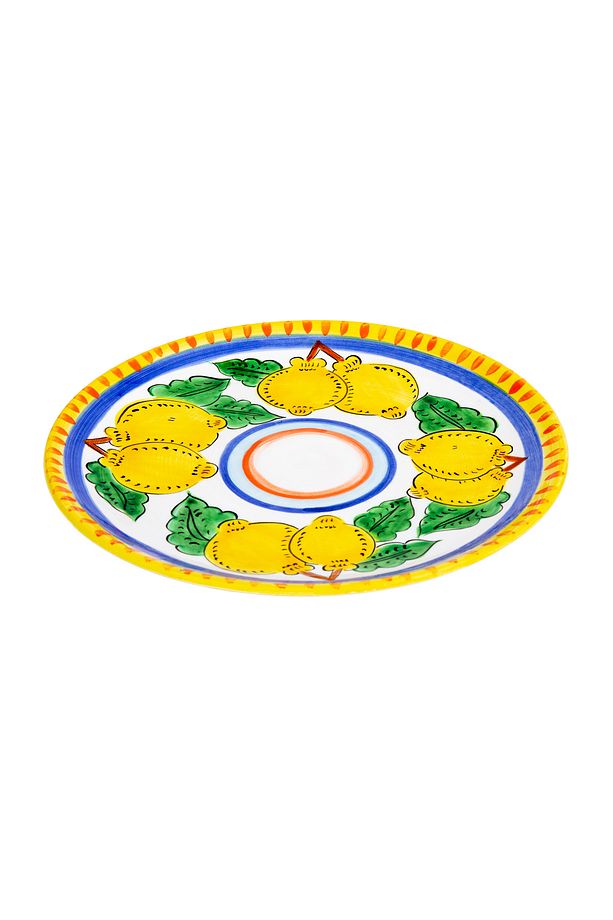 Sicilian Lemon Collection Handmade Seramik Yemek Tabağı - 3