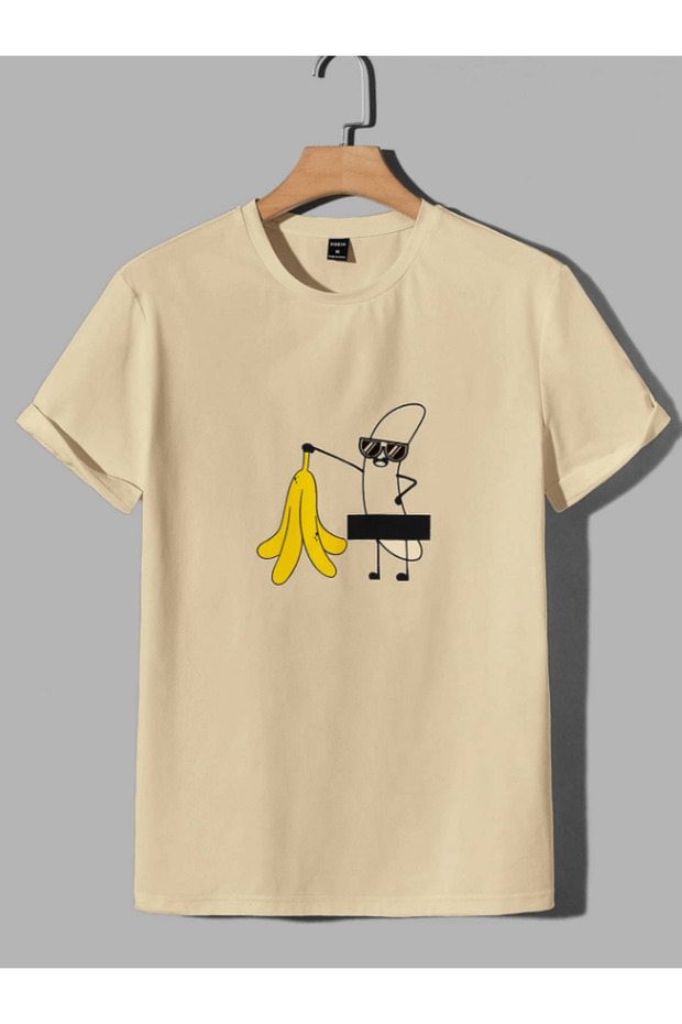 Beige Muzcuk Look Oversize T-Shirt