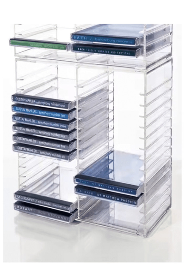 Clear Acrylic CD Rack – 3mm Thick, Sleek Organizer for CDs, 270×125×220mm