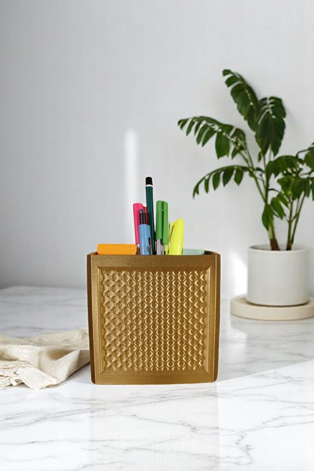 Pen Holder Desk Pen Holder Organizer Pen Holder Gold Color Model 92