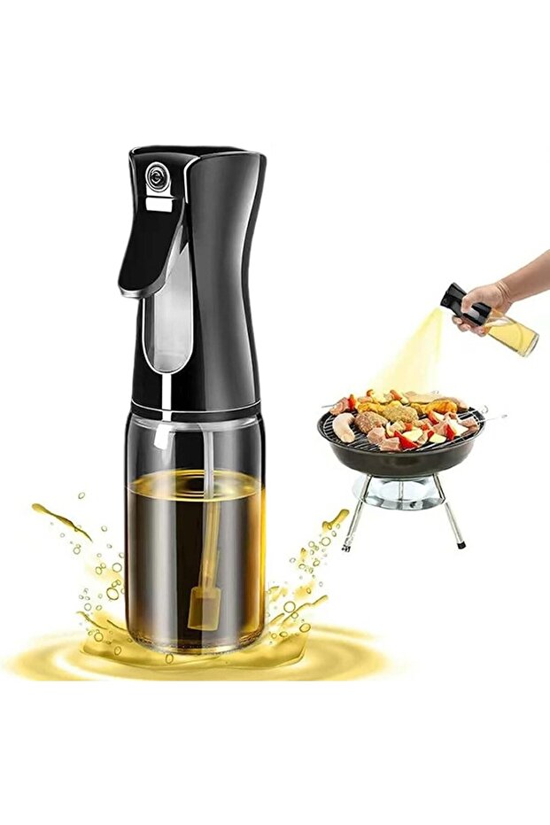 YU WELL Glass Spray Bottle, Olive Oil Sprayer, For BBQ, Salad, Baking, Grilling (200ml, M5-Black)