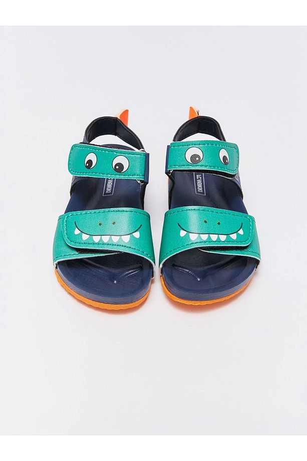 LCW STEPS Lacivert Tek Bantlı Baskılı Erkek Bebek Sandalet - 3