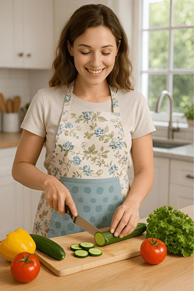 مريلة مطبخ مع منشفة، مريلة عملية للاستخدام - 3