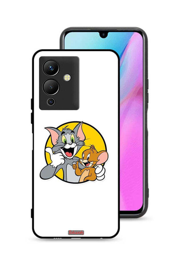 غطاء حماية لهاتف Infinix Note 12 5G بتصميم توم وجيري
