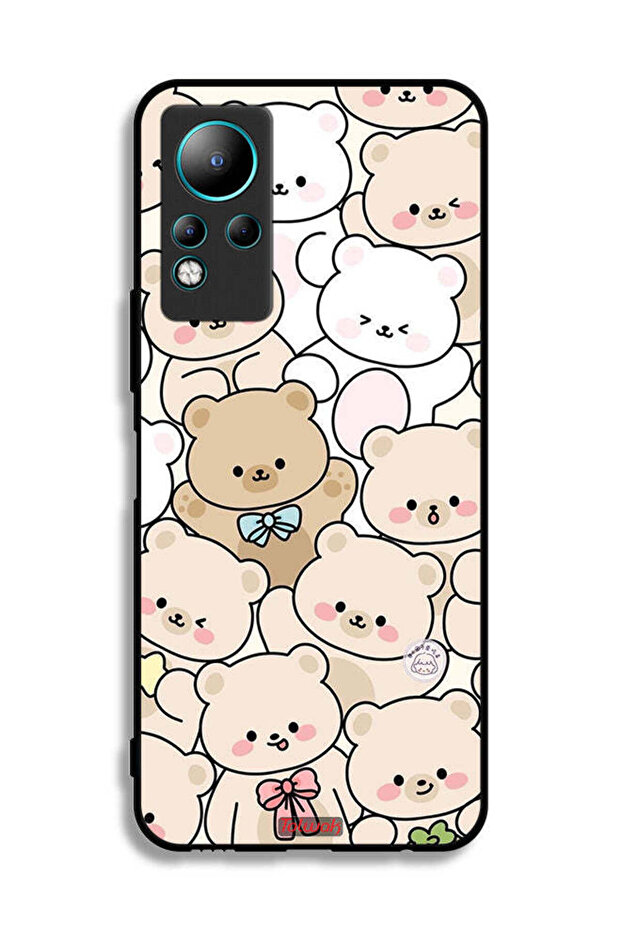 Infinix Note 11 Protective Case Cover Bears Pattern - 2