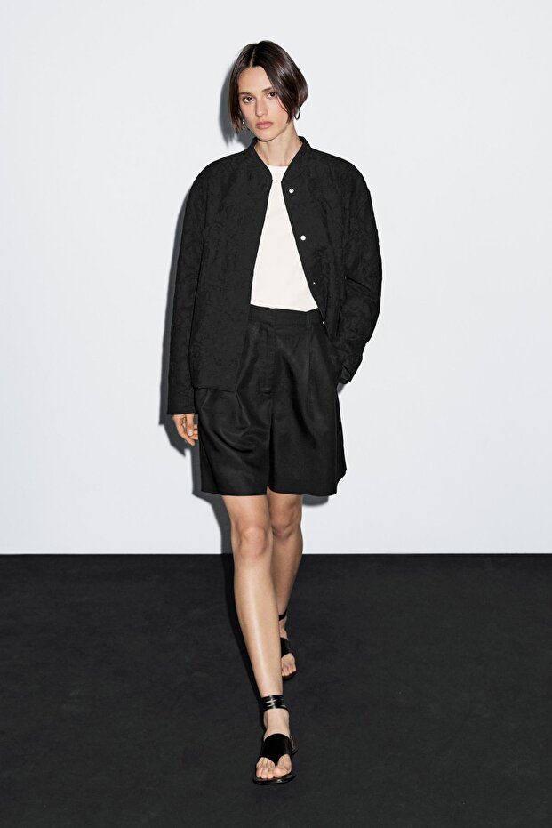 %100 pamuklu oversize bomber ceket - 2