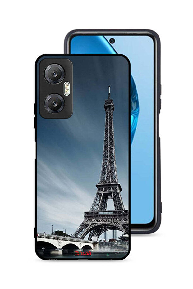 غطاء حماية لهاتف Infinix Hot 20 5G بتصميم برج إيفل