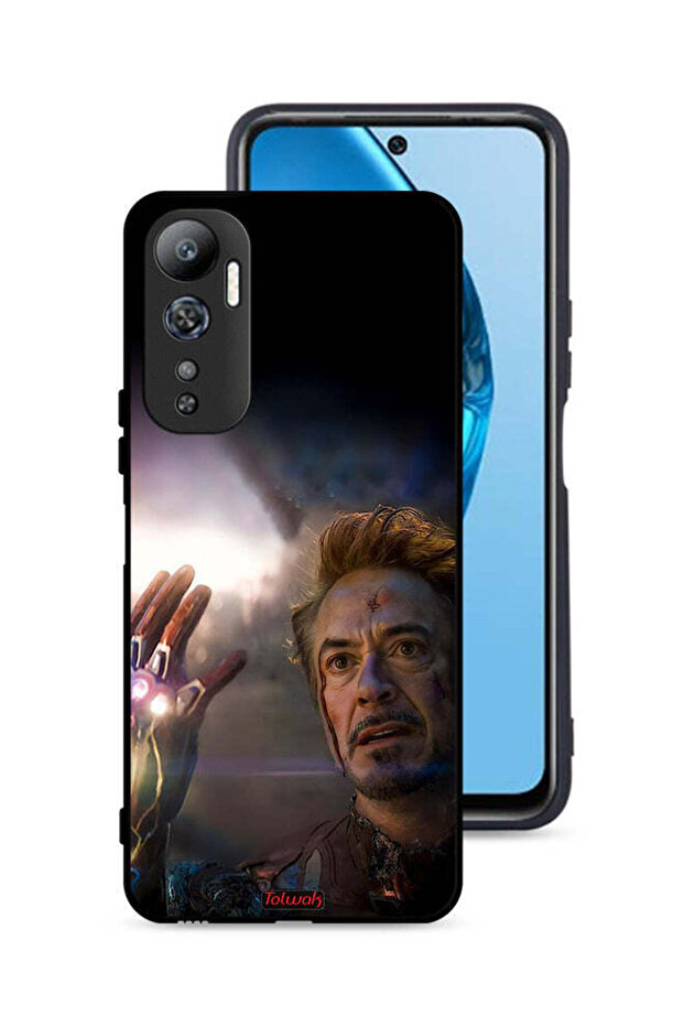 غطاء حماية لهاتف Infinix Hot 20 4G مطبوع عليه صورة "أنا الرجل الحديدي"