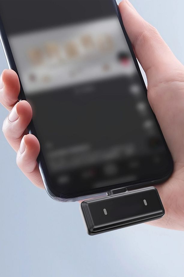 2Adet Kablosuz Yaka Mikrofonu Type-C Apple Lightning ANC Dijital Stüdyo Mikrofonu Video Canlı Yayın - 2