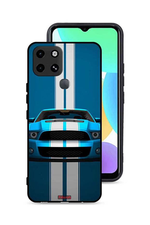 غطاء حماية لهاتف Infinix Smart 6 بتصميم سيارة فنية تجريدية
