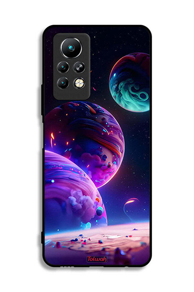 غطاء حماية لجهاز Infinix Note 11 Pro بنقشة كوكبية - 2
