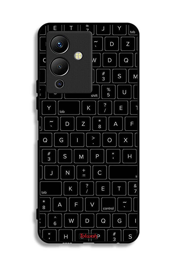 غطاء حماية لهاتف Infinix Note 12 5G بنمط مفاتيح لوحة مفاتيح عشوائية - 2