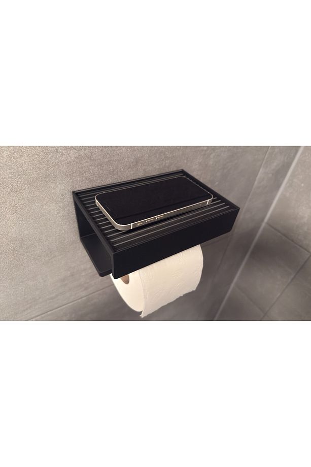 Yapışkanlı Tuvalet Kağıdı Askısı Banyo Tuvalet Kağıtlığı Aparatı Peçetelik Organizer Plastik - 1