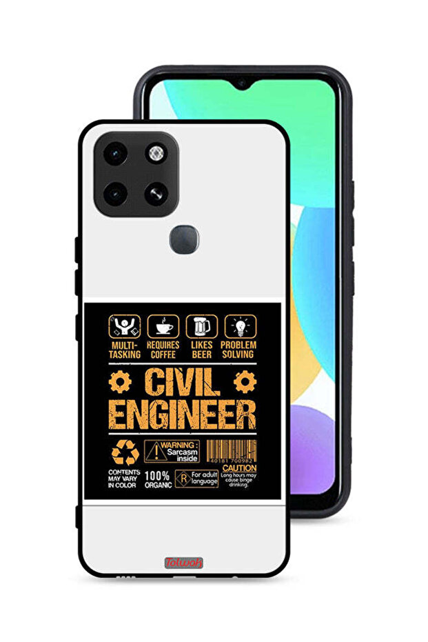 غطاء حماية لهاتف Infinix Smart 6 - ملصق مهندس مدني