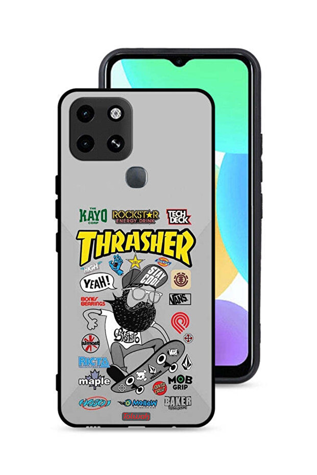 غطاء حماية لهاتف Infinix Smart 6 بتصميم Thrasher Sticker