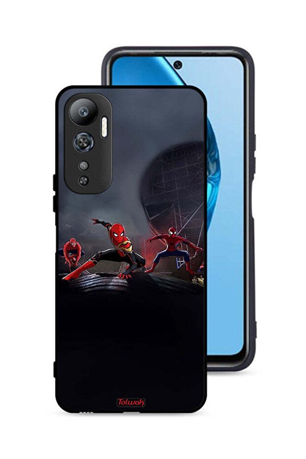 غطاء حماية لجهاز Infinix Hot 20 4G بتصميم العناكب الثلاثة