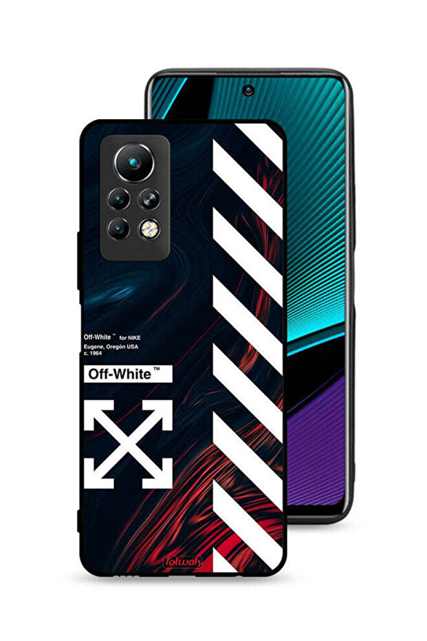 غطاء حماية لجهاز Infinix Note 11 Pro، ملصق أبيض فاتح
