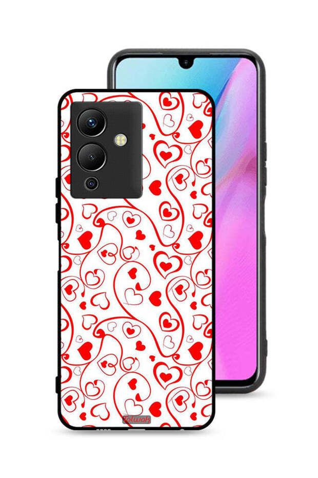غطاء حماية لهاتف Infinix Note 12 5G بنقشة قلوب