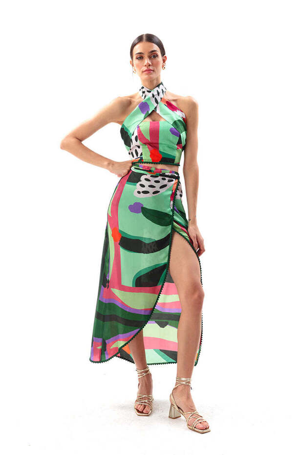 SYLVIA ÇAPRAZ YAKA BLUZ - 1