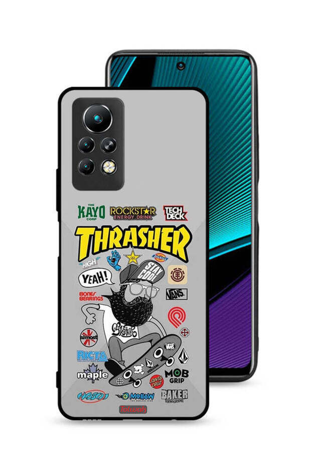 غطاء حماية لهاتف Infinix Note 11 Pro بملصق Thrasher