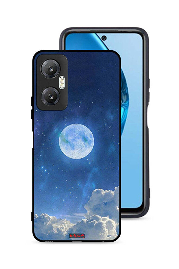 غطاء حماية لهاتف Infinix Hot 20 5G بطبعة غيوم القمر