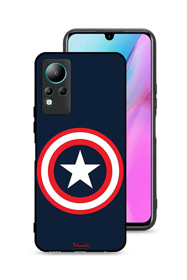 غطاء حماية لجهاز Infinix Note 11 بتصميم كابتن أمريكا