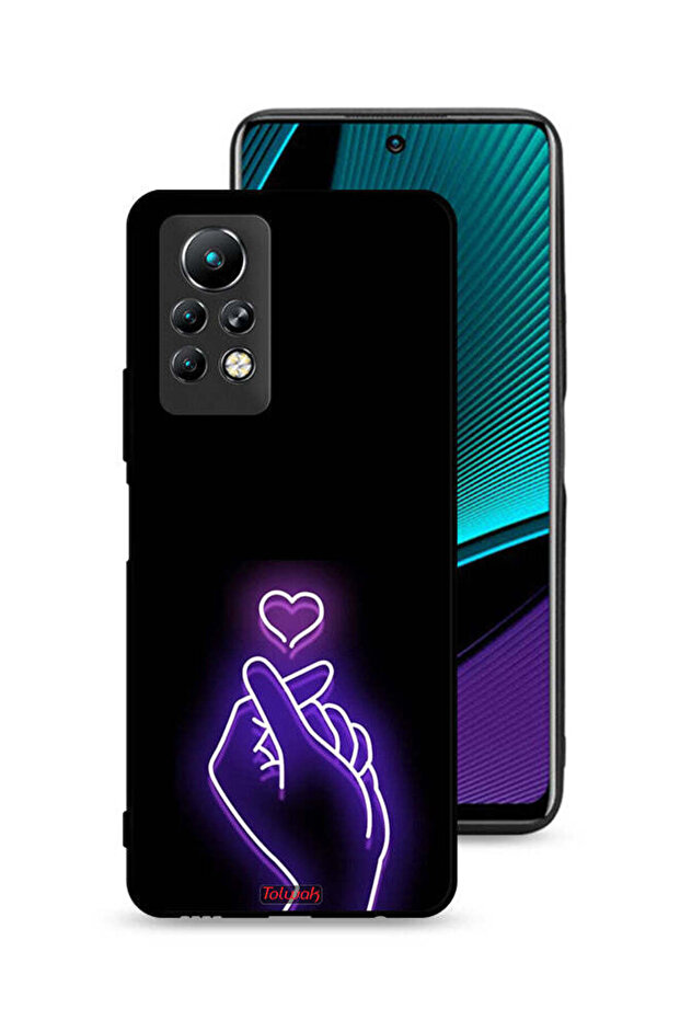 غطاء حماية لهاتف Infinix Note 11 Pro بتصميم قلب صغير