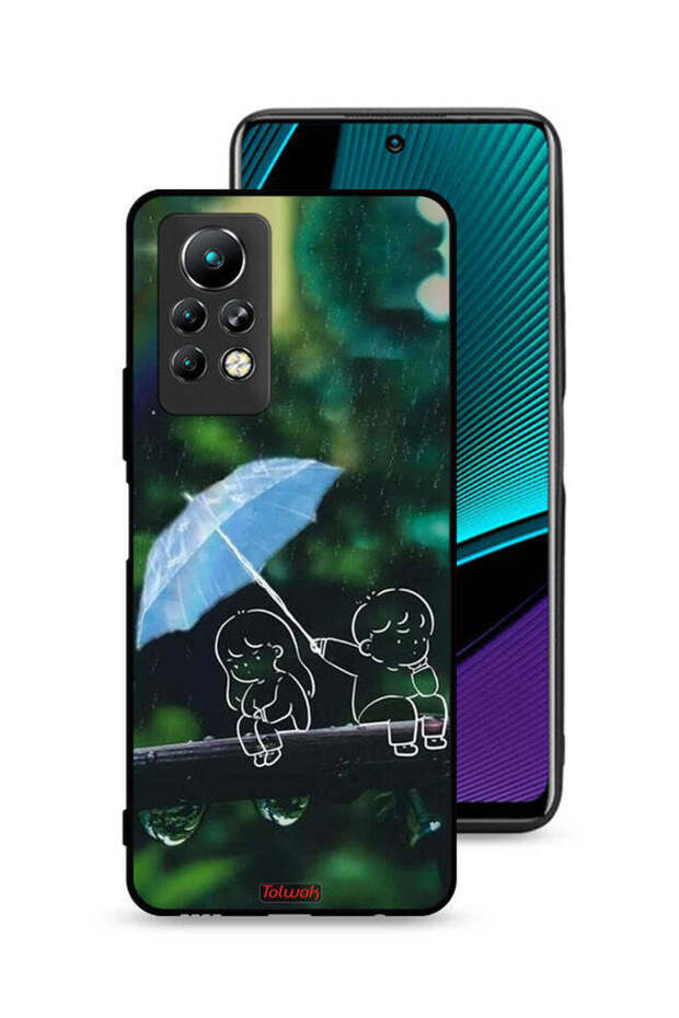غطاء حماية لهاتف Infinix Note 11 Pro بنقشة زوجين من الفن التجريدي