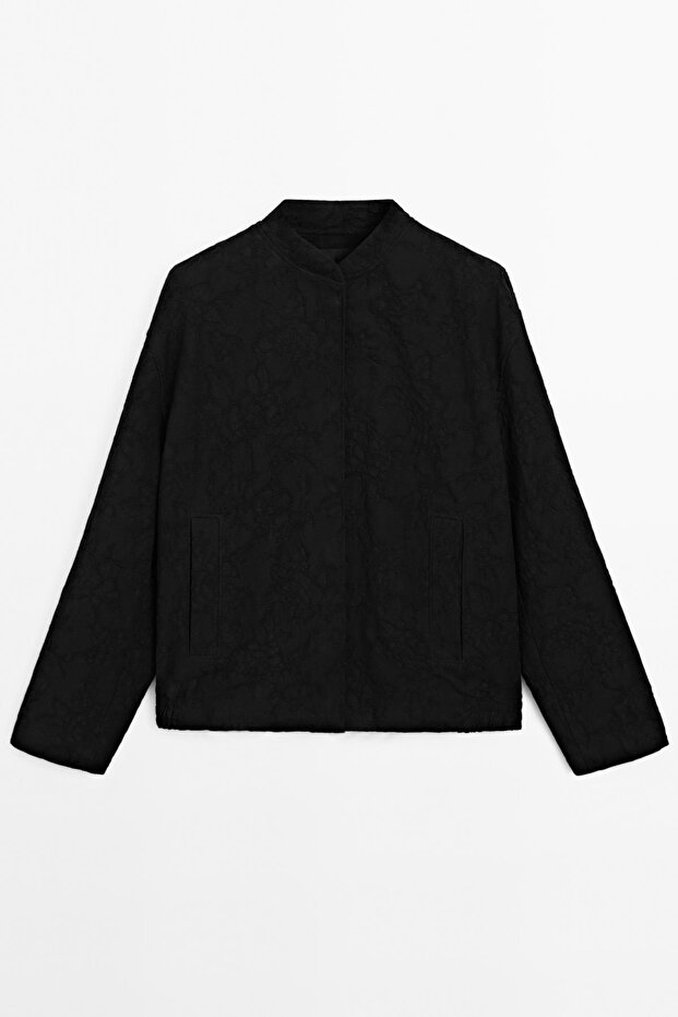 %100 pamuklu oversize bomber ceket - 5