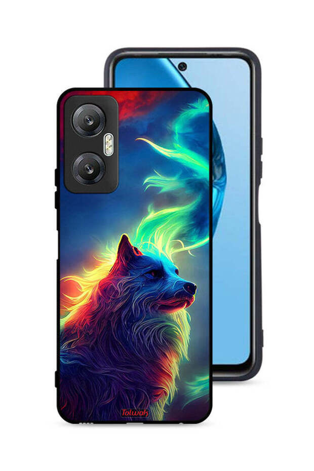 غطاء حماية لهاتف Infinix Hot 20 5G بتصميم الذئب
