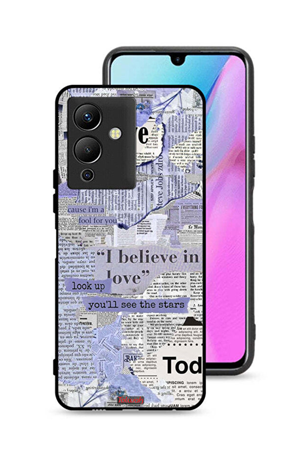 غطاء حماية لهاتف Infinix Note 12 Pro 5G، قطع من الصحف