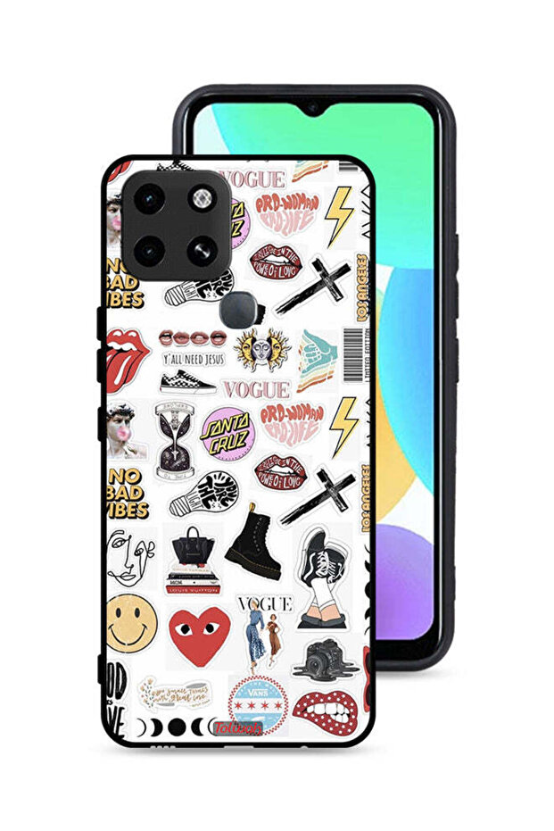 Infinix Smart 6 Protective Case Cover No Bad Vibes Stickers