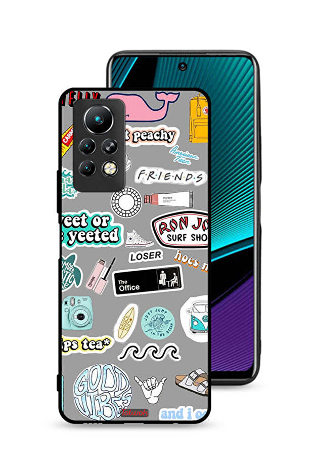 غطاء حماية لهاتف Infinix Note 11 Pro بملصقات Good Vibes