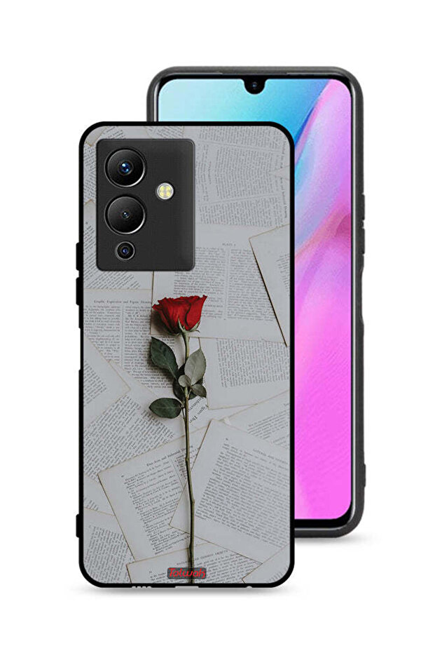 غطاء حماية لجهاز Infinix Note 12 5G وردي على ورق